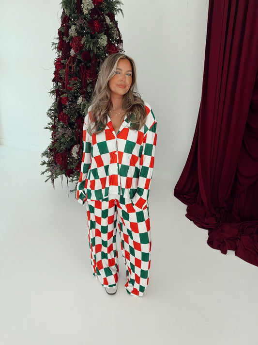 Holiday Checkmate Revamp LS Top