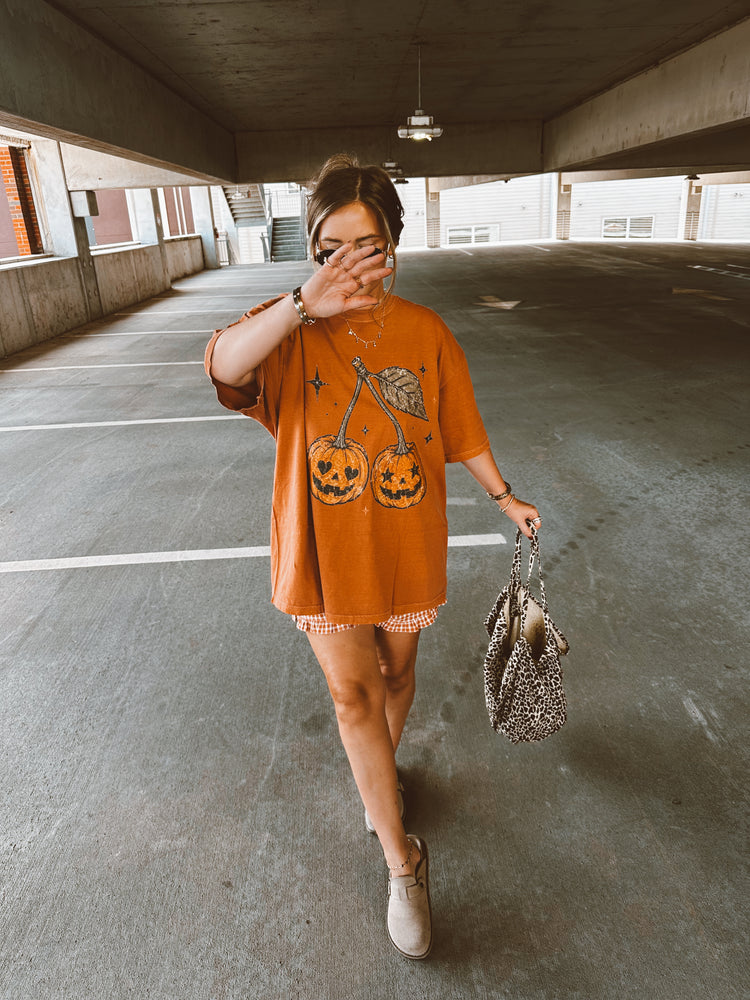 Pumpkin Cherries Graphic Tee (YAM)