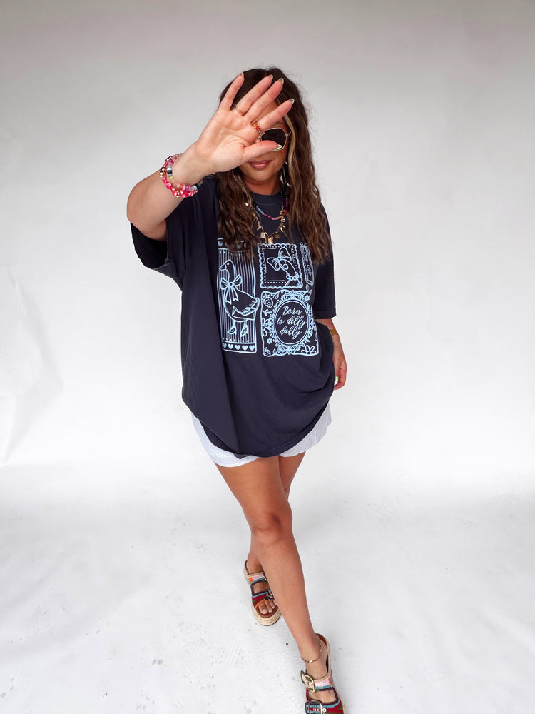 DILLY DALLY BLUE GRAPHIC TEE
