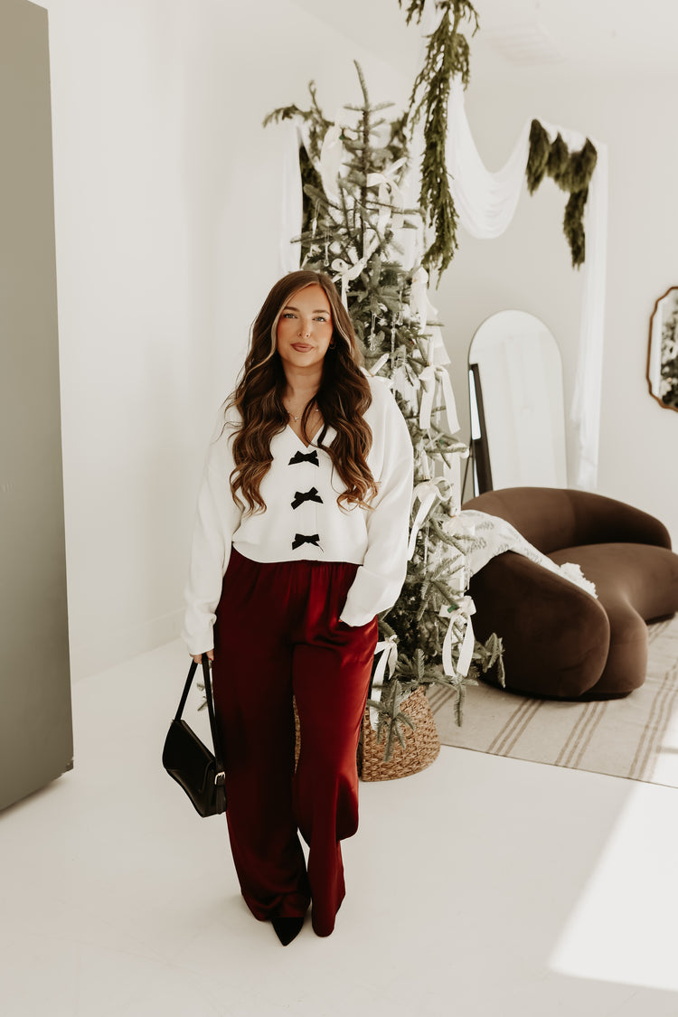 Bow Cropped Sweater