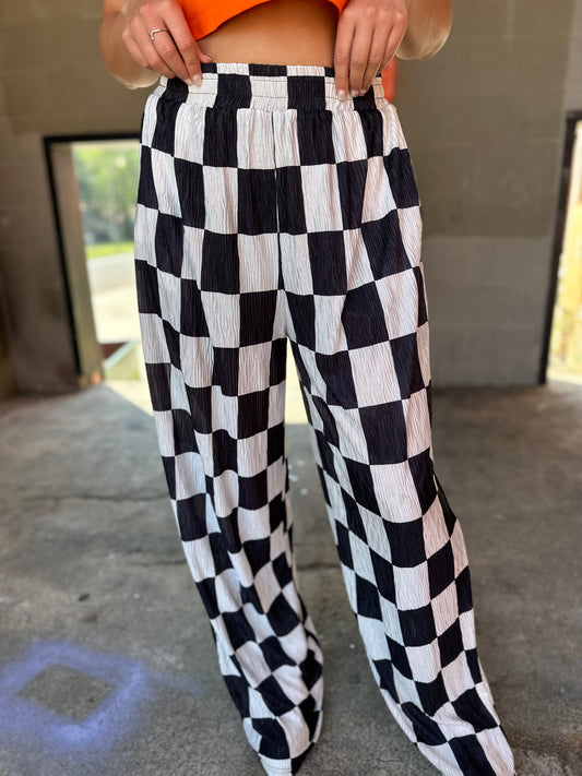 Checkmate Wide Leg Pant