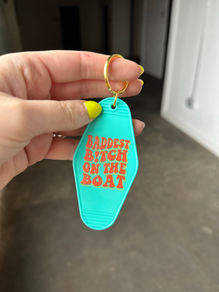 Baddest B!tch On The Boat Keychain