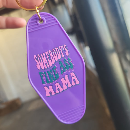 Fine Ass Mama Key Chain (Berry)