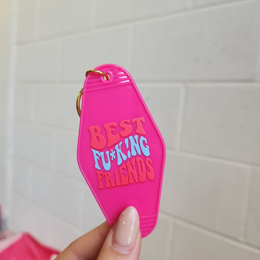 Best Fu*k!ng Friends Keychain (Pink)