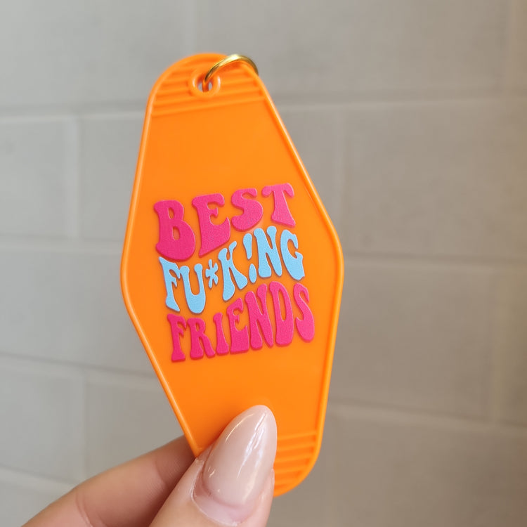Best Fu*k!ng Friends Keychain (Orange)