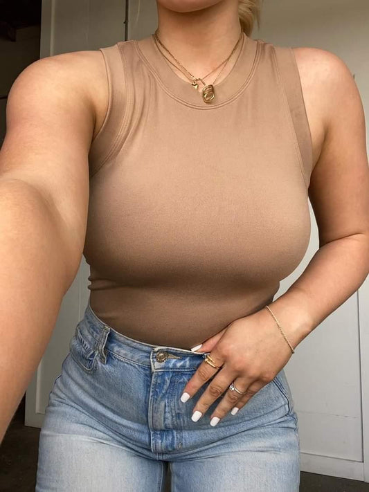 Too Hot To Handle Tank (Taupe)
