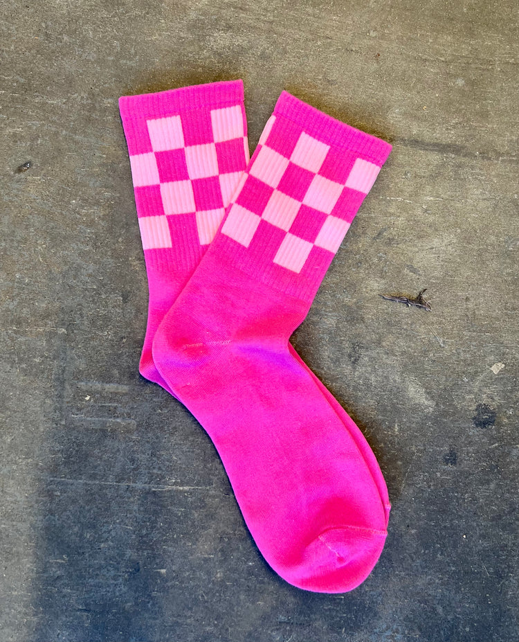 Checkered Socks (PINK)