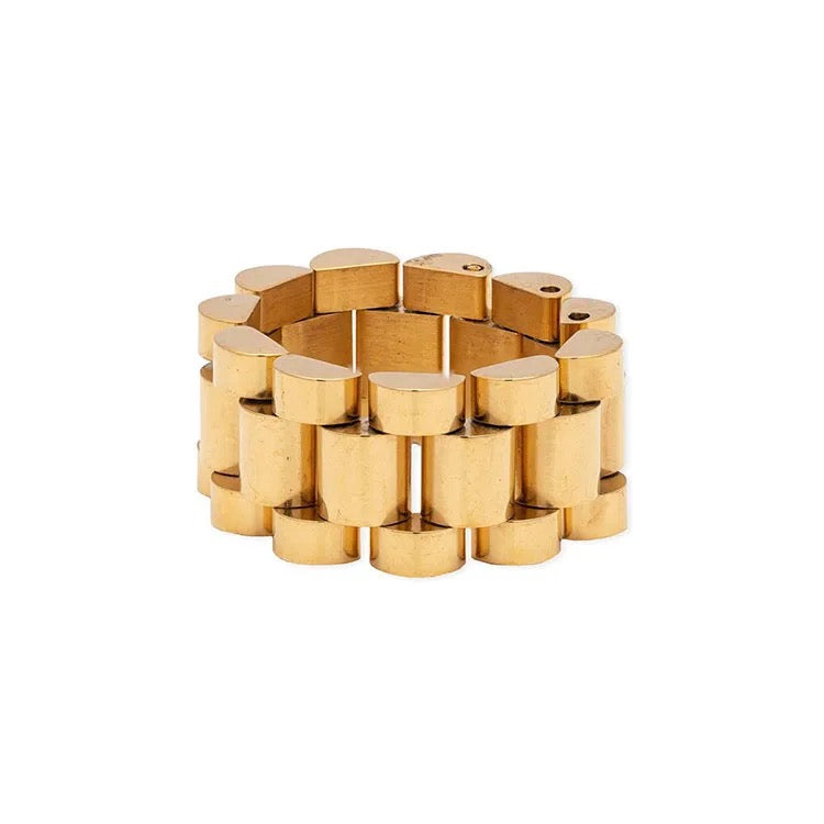 Chain link gold ring