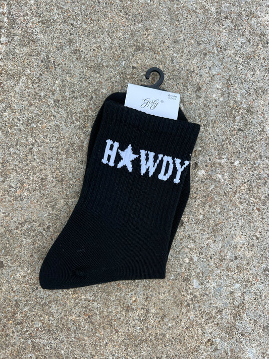 Howdy Socks (Black)