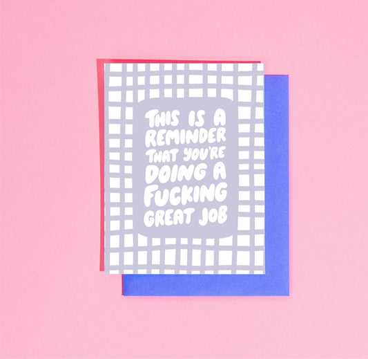 You’re Doing a great job card